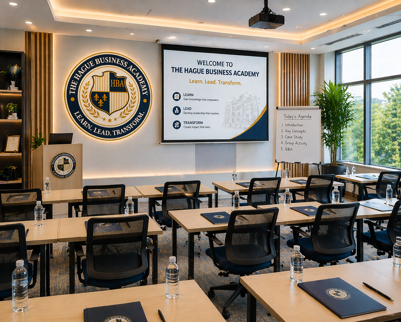 Executive conference spaces for immersive workshops